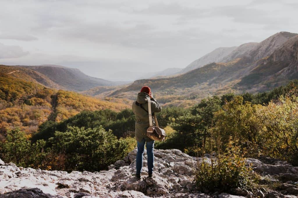 Photographer in nature