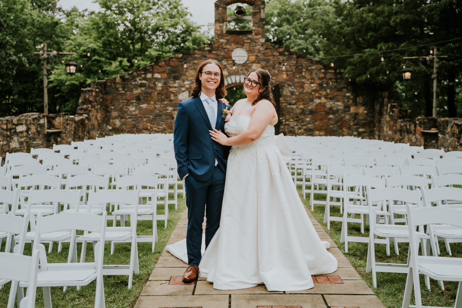 Bride at Sassafras Springs Vineyard in Springdale, Arkansas